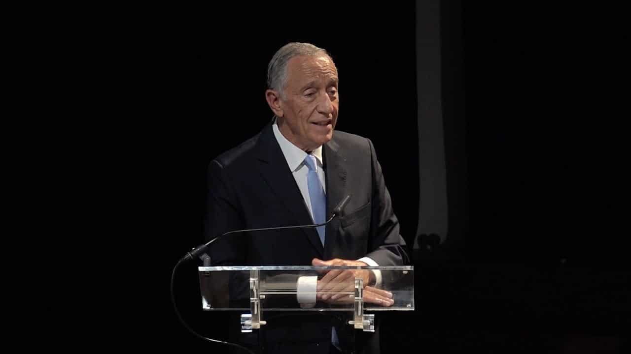 Marcelo Rebelo de sousa, presidente de Portugal, durante discurso