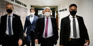 Raimundo Nonato Brasil chega para depor na CPI da Covid-19 (Pedro França/Agência Senado)