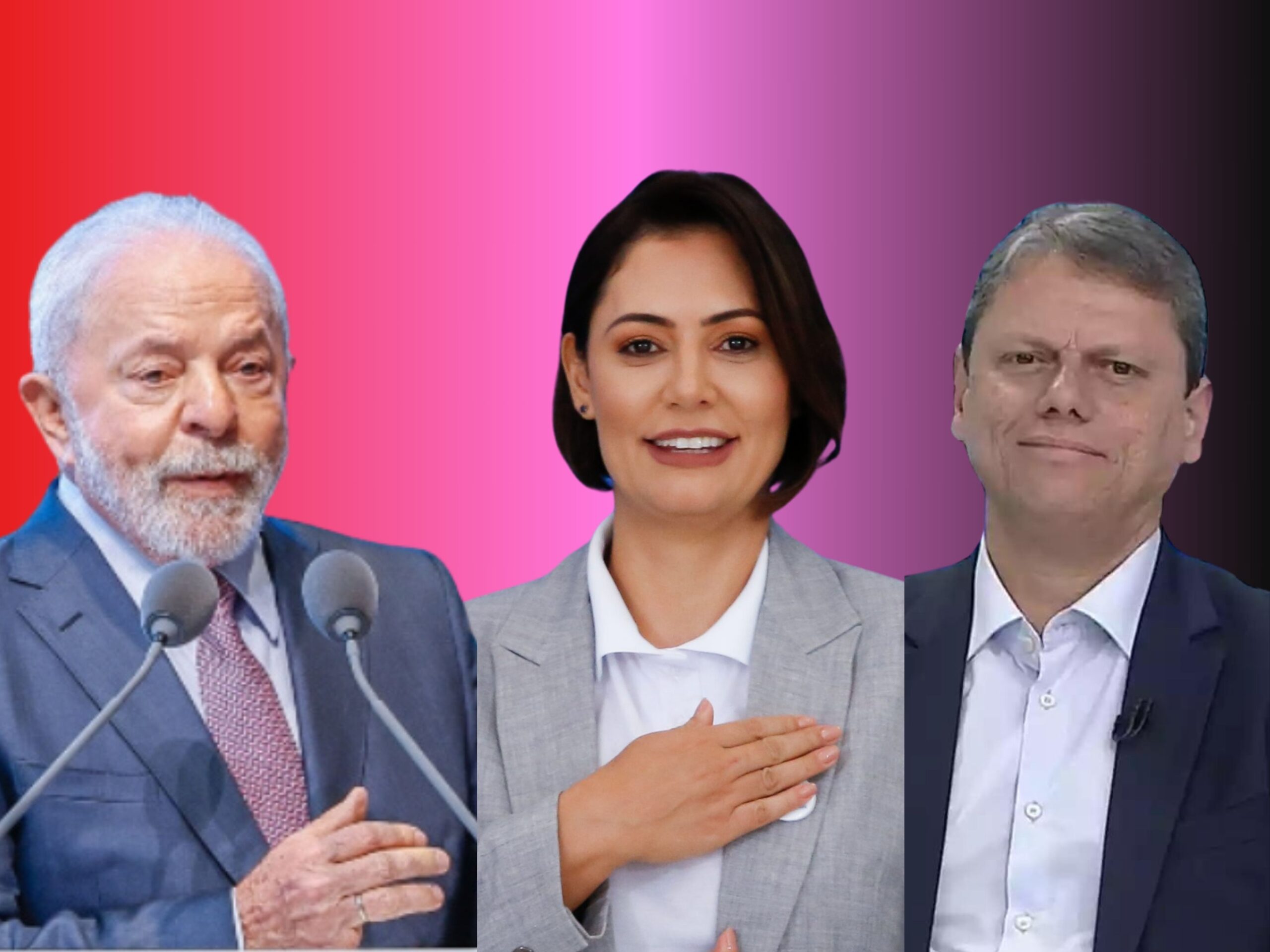 Pesquisa aponta Michelle a dois pontos de Lula na corrida presidencial